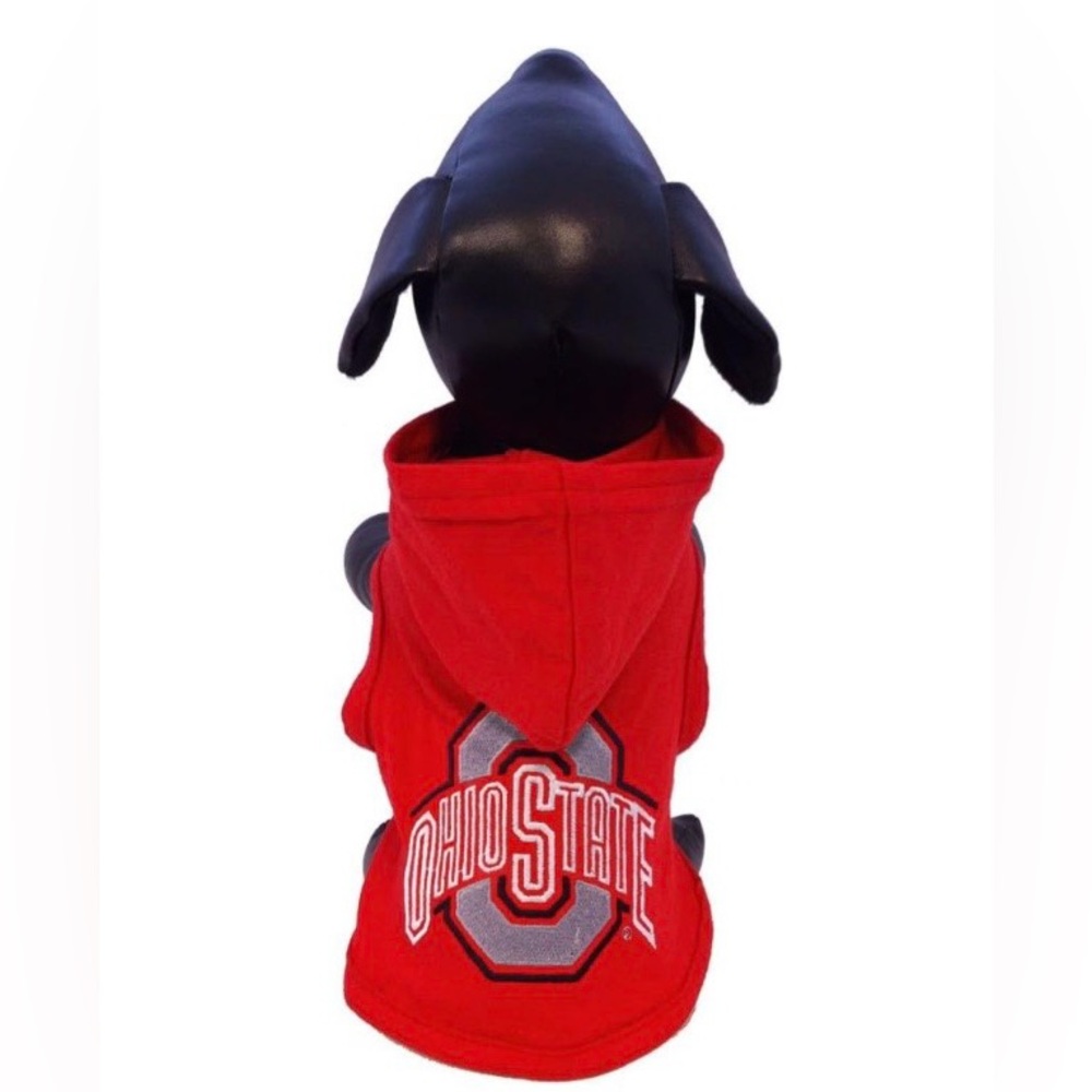 All Star Dogs Ohio State Buckeyes Hooded Dog Shirt Red Size Large New